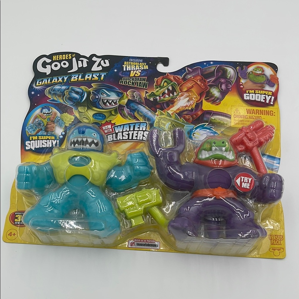 Blue and Purple Action Figures Playset with Stretchy Gooey Texture